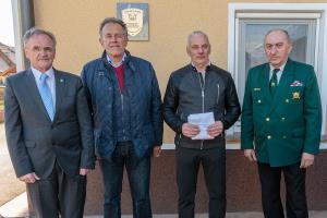 Odkritje spominske plošče na domačiji Zorman Milana 7